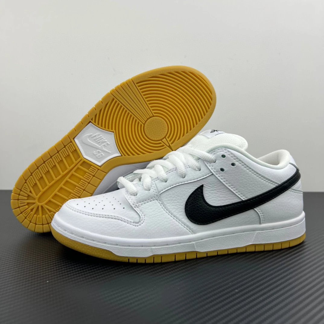 Nike Sneakers Dunk Low — CD2553-100 white and black raw rubber