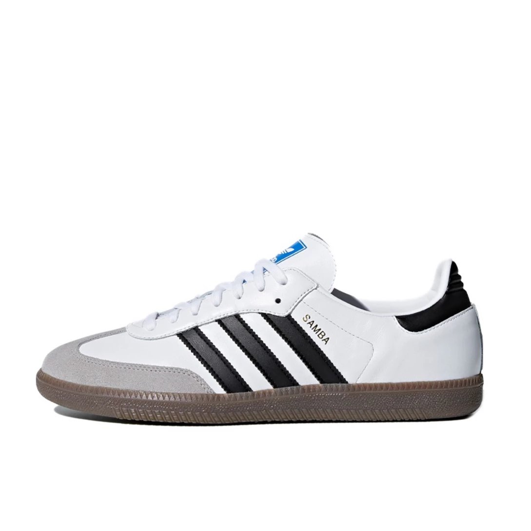 Adidas Sneakers Samba OG low-top — B75806 White Black Light Gray Blue (Head Layer)