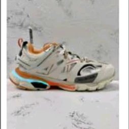 Balenciaga Sneakers Track LED — White-orange LED
