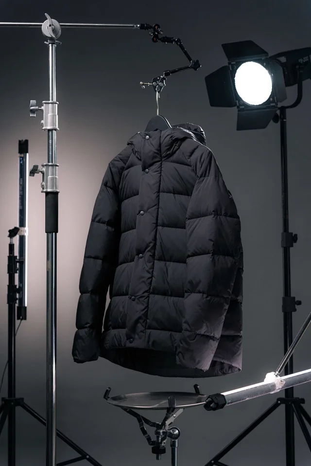 Unbranded Down Jackets Hooded snap-front quilted puffer jacket product detail image 12
