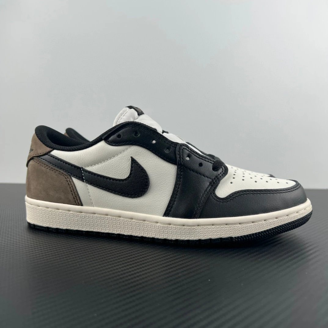Aj1 Low Mocha Black and White Brown