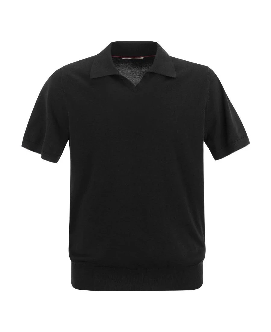 BC Seagull collar Polo/80S ultra high count long staple cotton/color blocked cuffs/must-have for vintage style