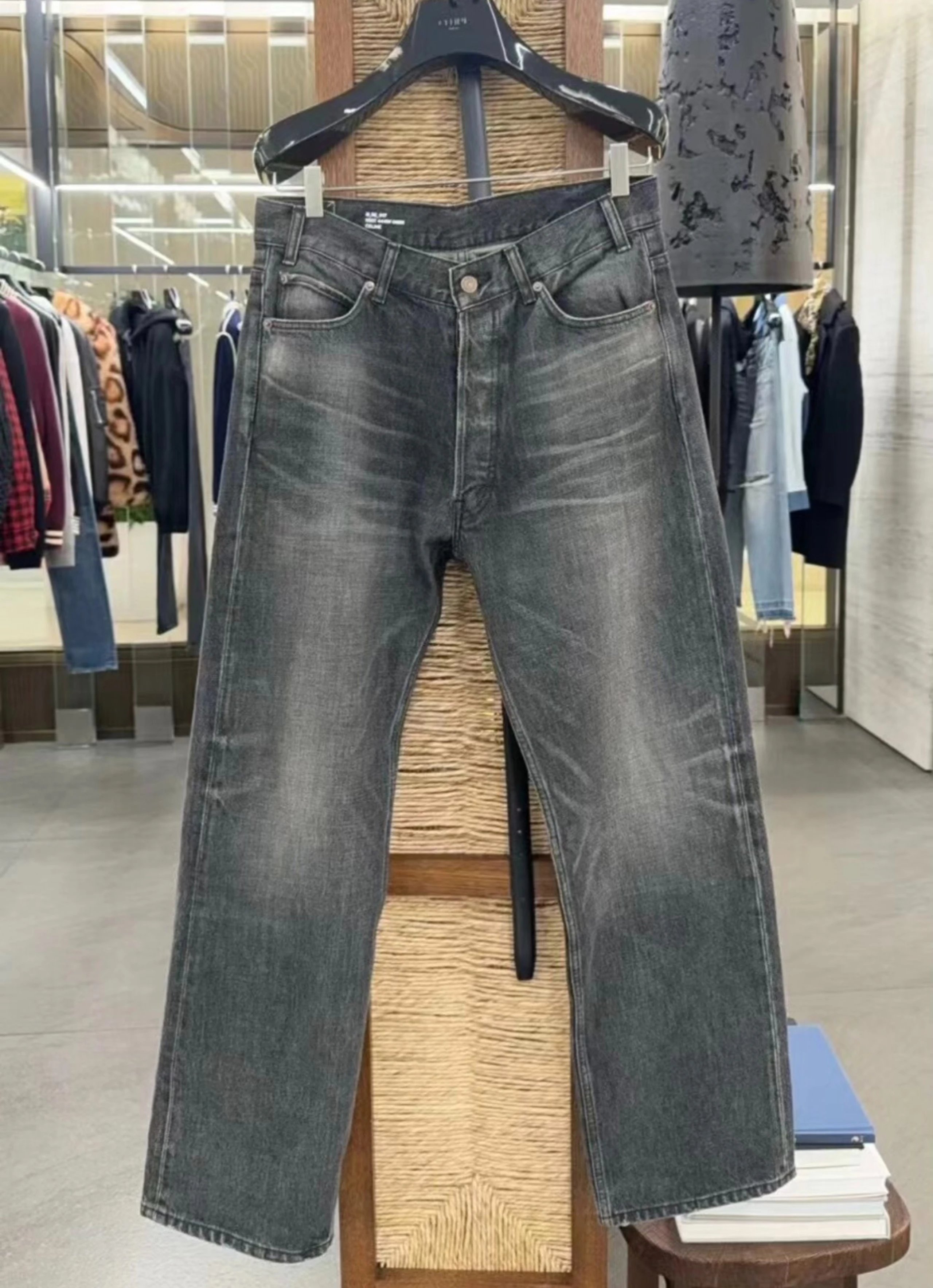 【 Fabric Upgrade 】 Cel's New Wesley Black Grey Jeans in Stock