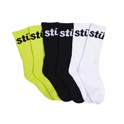 thumbnail for Three pairs of free shipping (new products in stock) STUSSY letter towel bottom thick bottom cotton socks in the tube socks sports socks men and women the same style