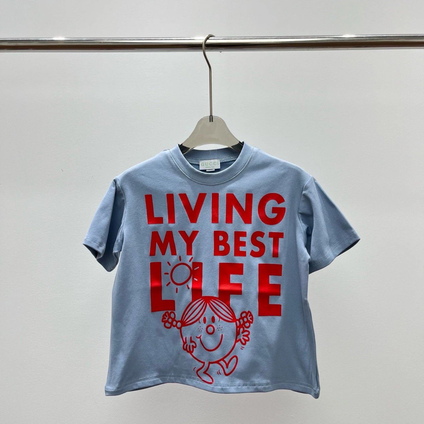 Kid Gucci Blue Short Sleeve T-Shirt