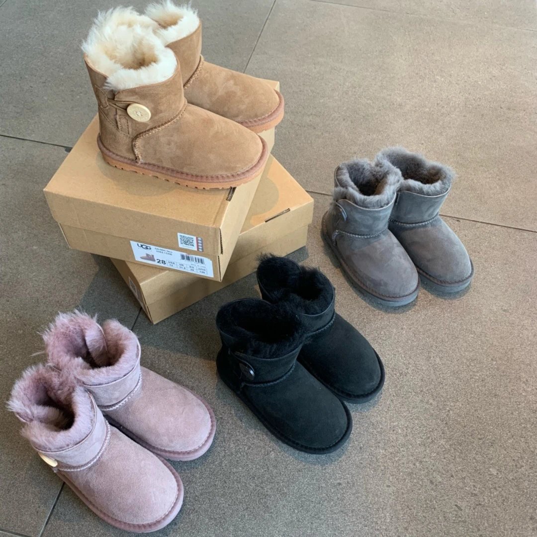 Kid UGG Kids Suede Button Boots in Various Colors