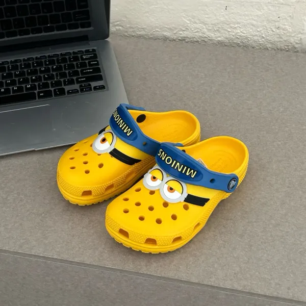 Crocs Minions Clog Yellow Blue Kids Sandals - 1