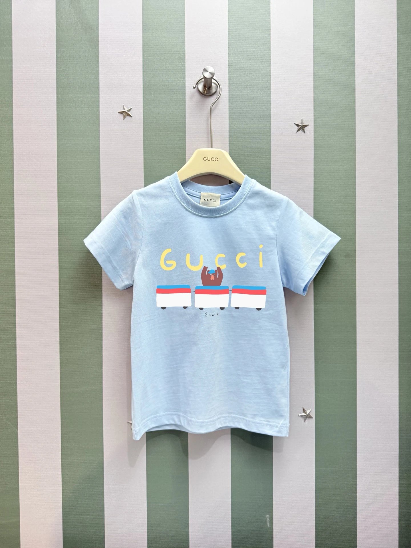 Kid Gucci Light Blue Short Sleeve T-Shirt