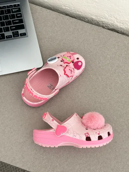 Crocs x Zanmang Loopy Classic Clog Pink Kids Sandals - 9