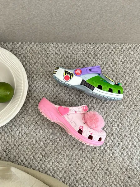 Crocs x Zanmang Loopy Classic Clog Pink Kids Sandals - 4