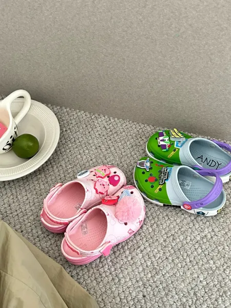 Crocs x Zanmang Loopy Classic Clog Pink Kids Sandals - 3