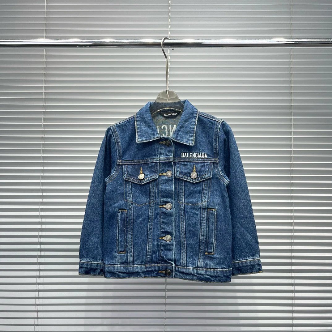 Kid LJR batch Trendy Paris Logo Denim Kids Jacket & Pants Set