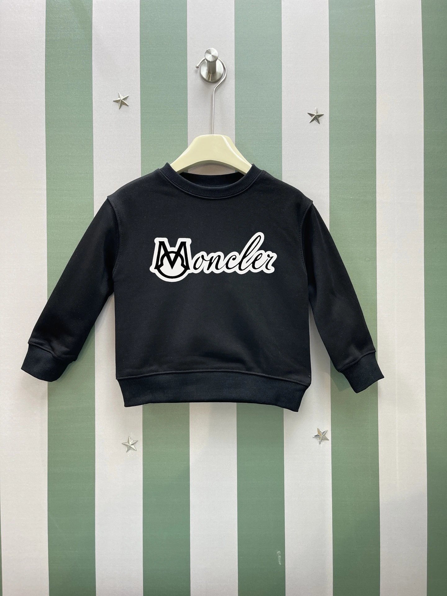 Kid Moncler Black Long Sleeve Sweatshirt