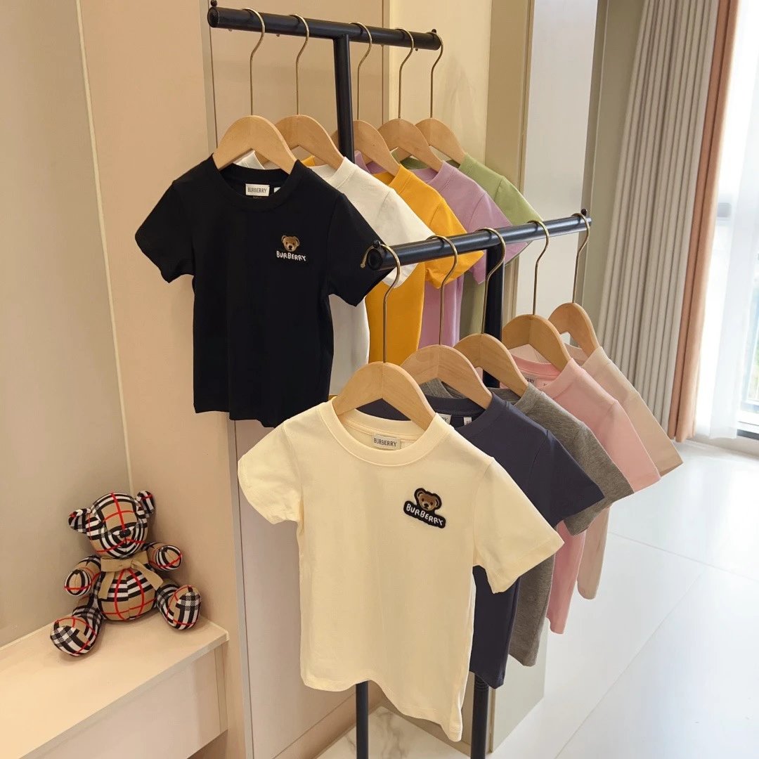 Kid Burberry Black Short Sleeve T-Shirt