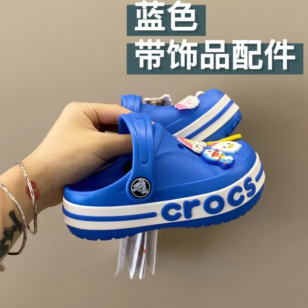 Crocs Classic Clog Blue with Charms Accessories Sandals - 1