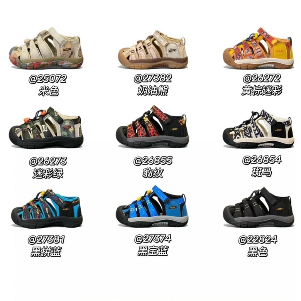 Kid Keen Black Blue Sandals
