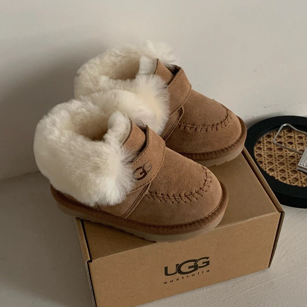 Kid UGG Chestnut Faux Fur Boots