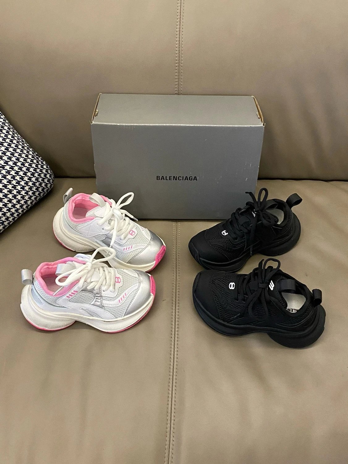Balenciaga Track Sneakers Silver Pink Chunky Sneakers - 10
