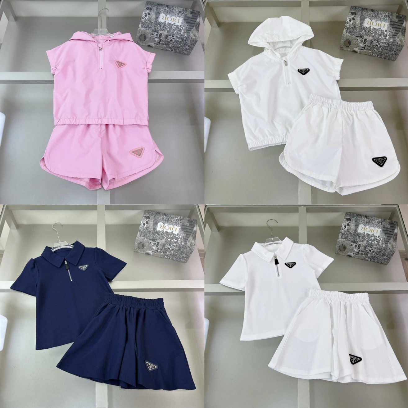 Kid Prada Pink Hooded Top and Shorts Set