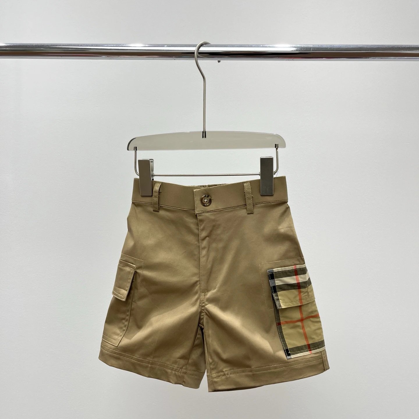 Kid Burberry Khaki Cargo Shorts