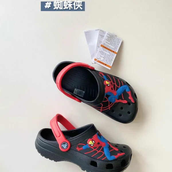 Crocs Classic Spider-Man Clog Black / Red Multicolor Sandals - 1