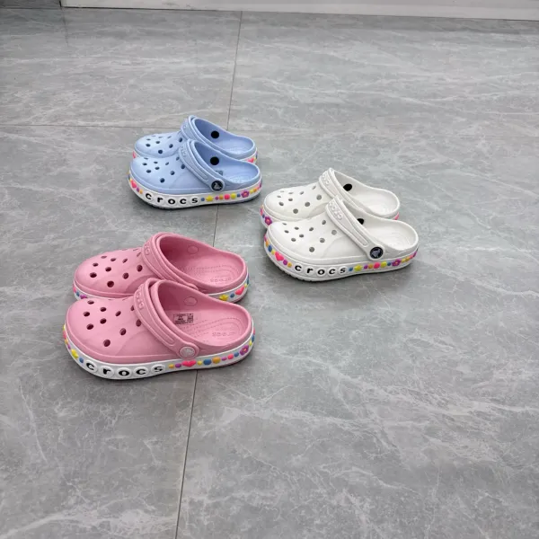 Crocs Classic Clog with Jibbitz Charms Light Blue Casual Shoes Sandals - 4