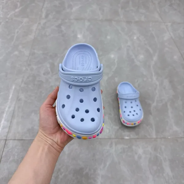 Crocs Classic Clog with Jibbitz Charms Light Blue Casual Shoes Sandals - 8