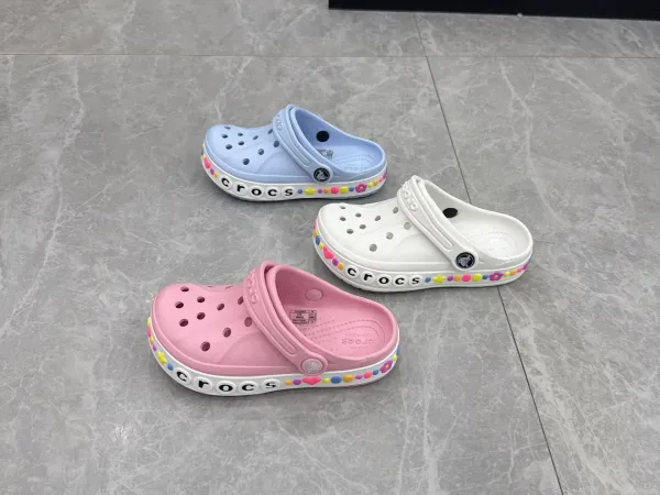 Crocs Classic Clog with Jibbitz Charms Light Blue Casual Shoes Sandals - 6