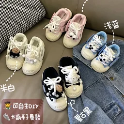 thumbnail for Ocai open mouth smile ugly cute cartoon Velcro children's sports shoes board shoes new children's shoes A43