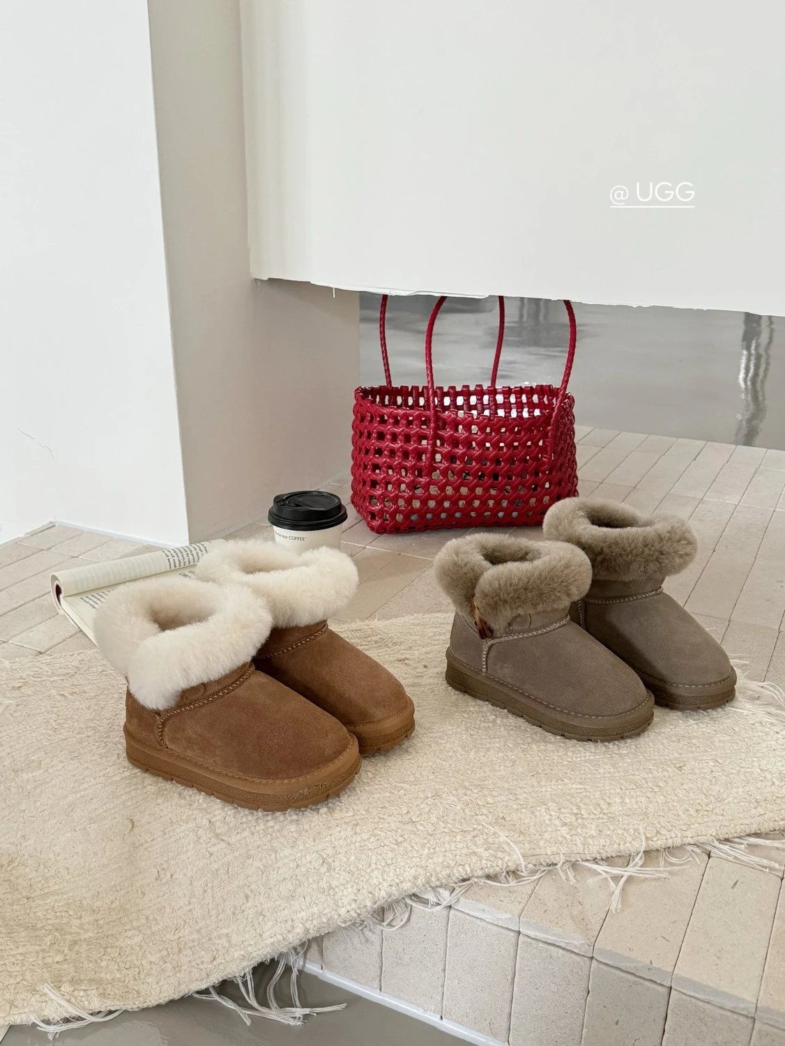 Kid UGG Brown Suede Winter Boots