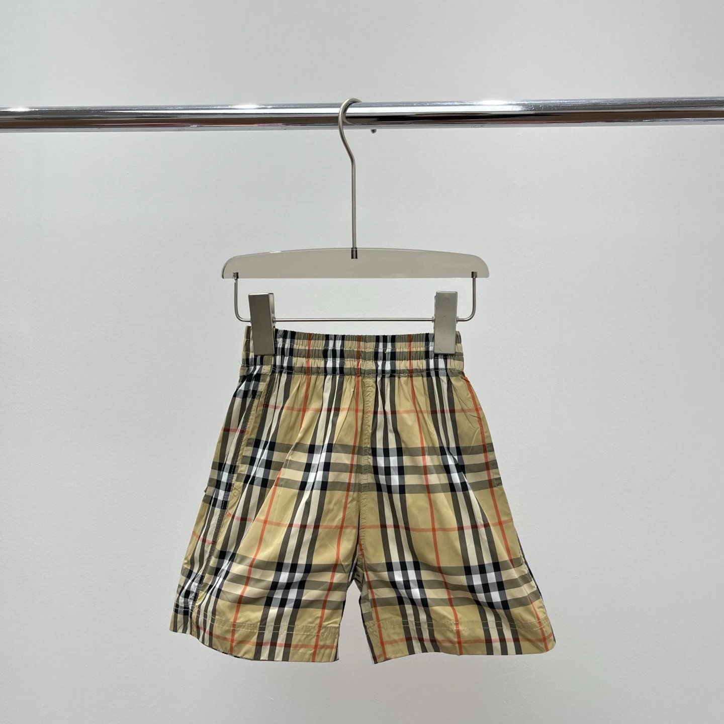Kid Burberry Beige Plaid Shorts