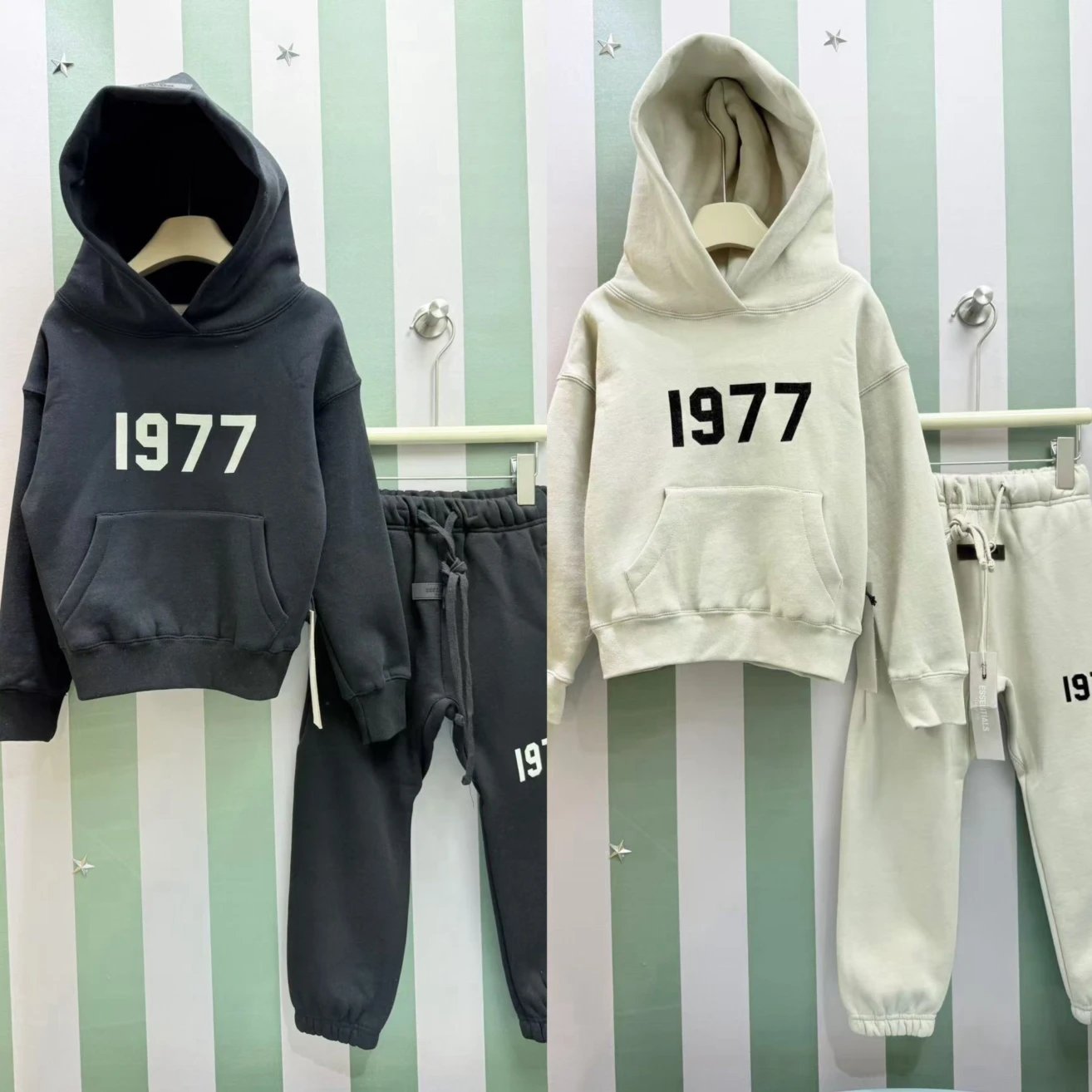 Kids Numeric Print Hoodie Sweatsuit