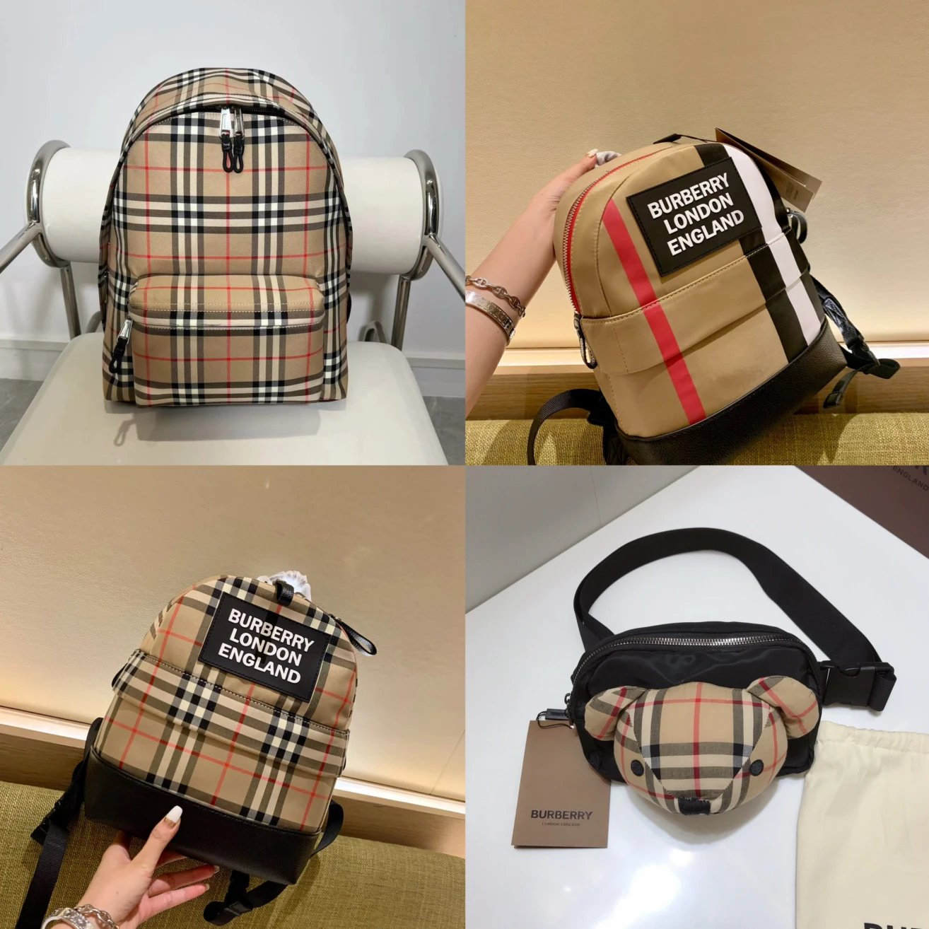 Children's Plaid Mini Backpack