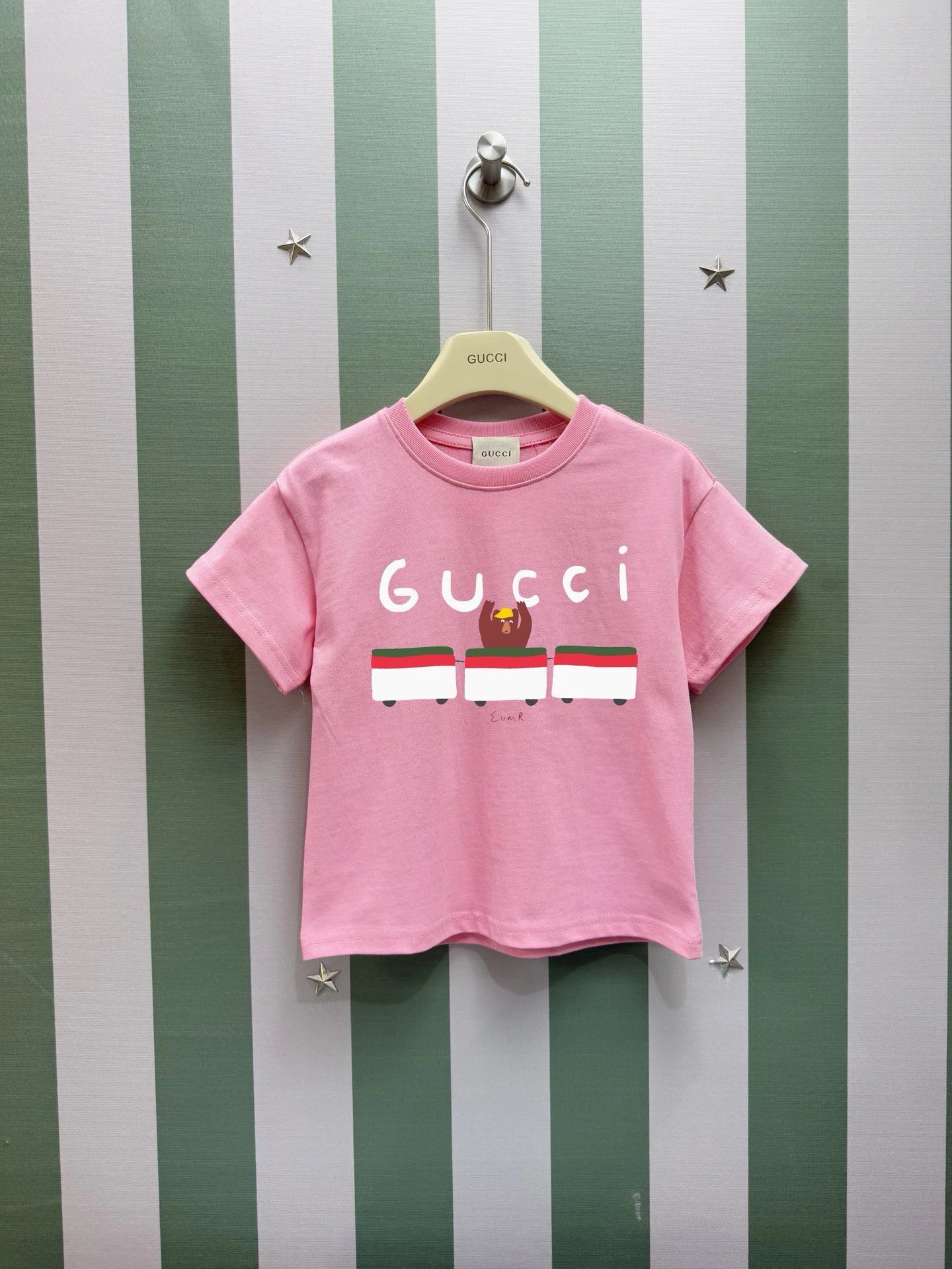 Kid Gucci Pink Short Sleeve T-Shirt