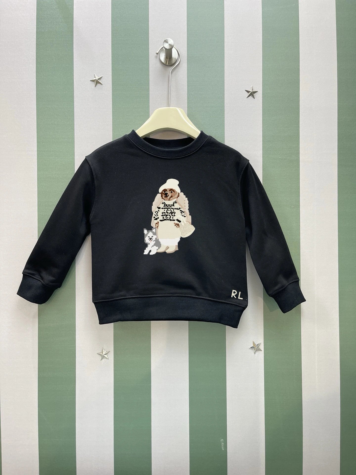Kid Ralph Lauren Black Long Sleeve Sweatshirt