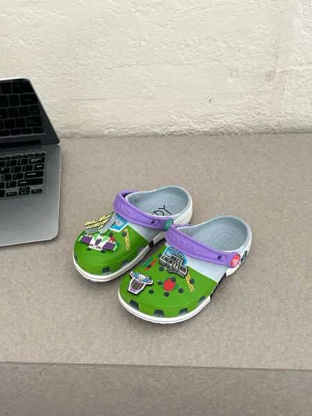 Crocs x Zanmang Loopy Classic Clog Pink Kids Sandals - 14