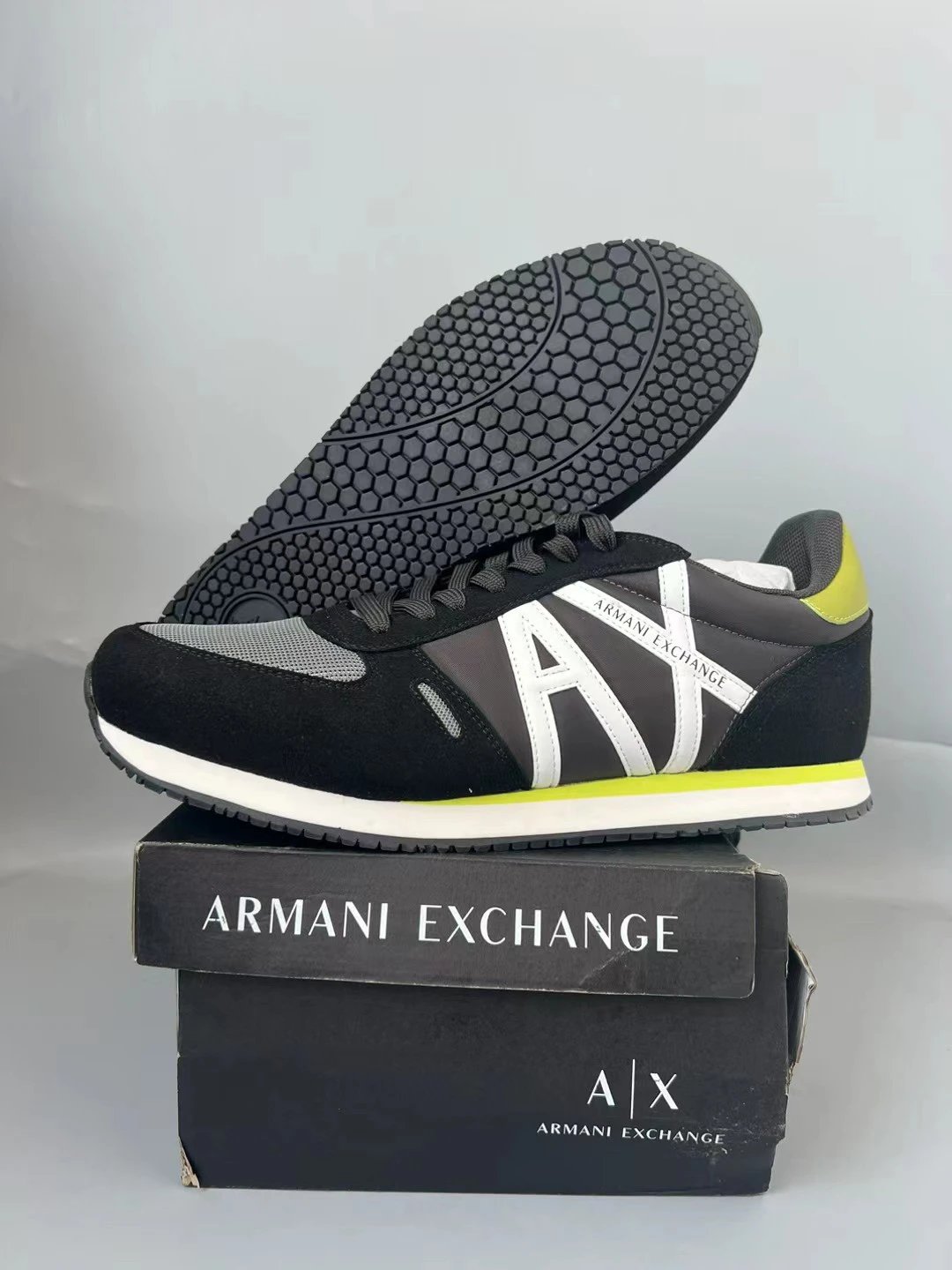 保真！随意鉴定！Armani Exchange AX 阿玛尼 男士轻便低帮休闲鞋，42，43，44码，偏大一码