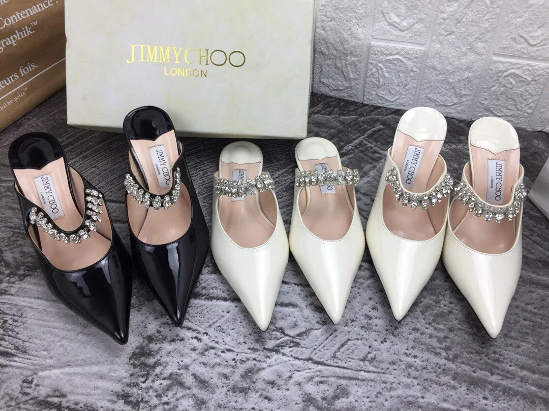 Jimmy choo/周仰杰JC鞋2020年春夏新款一字带凉鞋尖头性感百搭高跟鞋