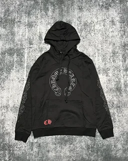 thumbnail for 高版本 克罗心胸口经典梵文马蹄印花后背嘴唇印花图案连帽卫衣外套