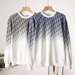 thumbnail for 高版本★ 迪家🔥秋冬新款渐变老花满印纯棉极简圆领卫衣