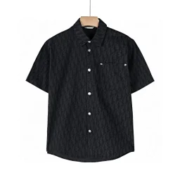 thumbnail for Special price! (Can be paired with sets) High-quality Dijia Dio full jacquard logo pattern lapel CD classic design, casual short-sleeve shirt jacket, casual shorts