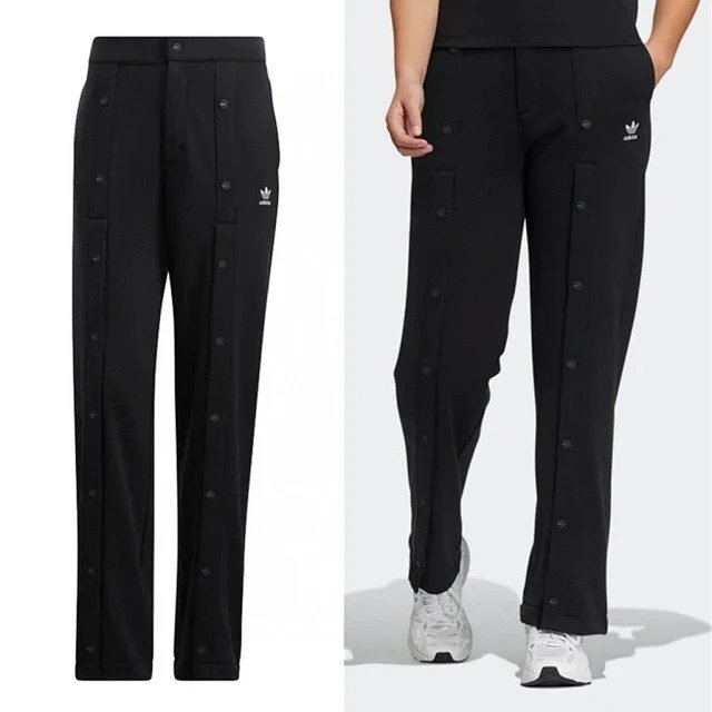 Adidas/阿迪达斯三叶草 女子AO TRACK PANTS 经典刺绣小标Logo休闲运动钮扣排扣长裤 HL9394