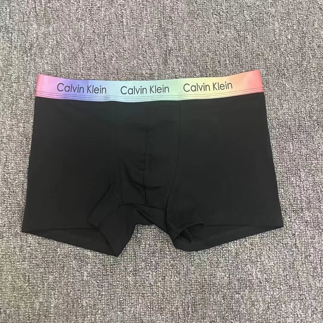 Calvin Klein Underwear Men's boxer briefs with rainbow logo waistband image 8