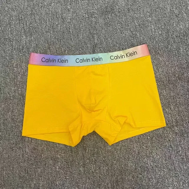 Calvin Klein Underwear Men's boxer briefs with rainbow logo waistband product detail image 4