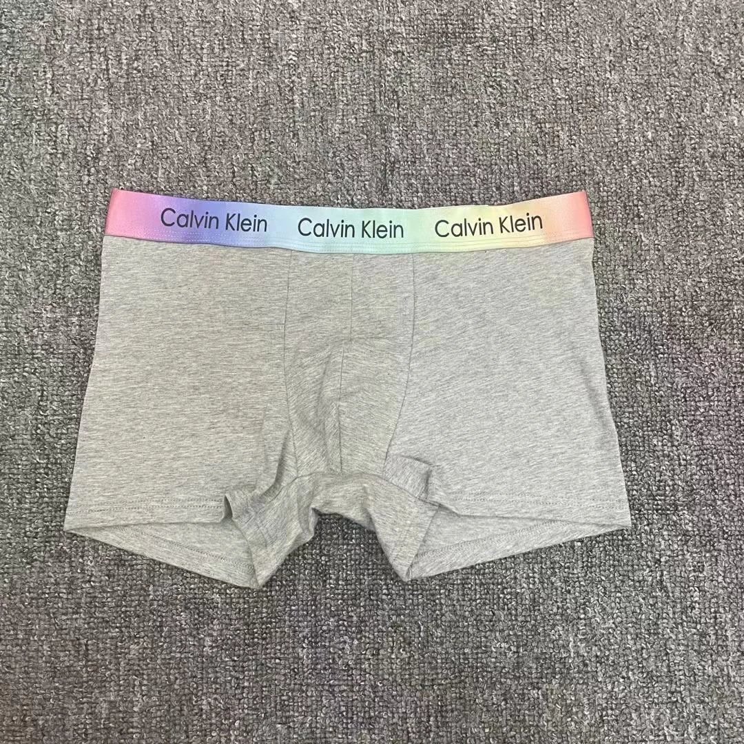 Calvin Klein Underwear Men's boxer briefs with rainbow logo waistband image 7