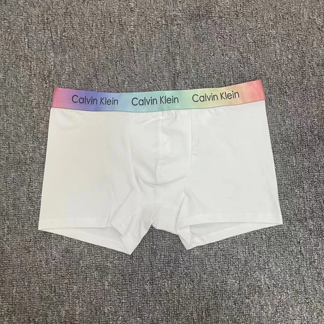 Calvin Klein Underwear Men's boxer briefs with rainbow logo waistband image 5