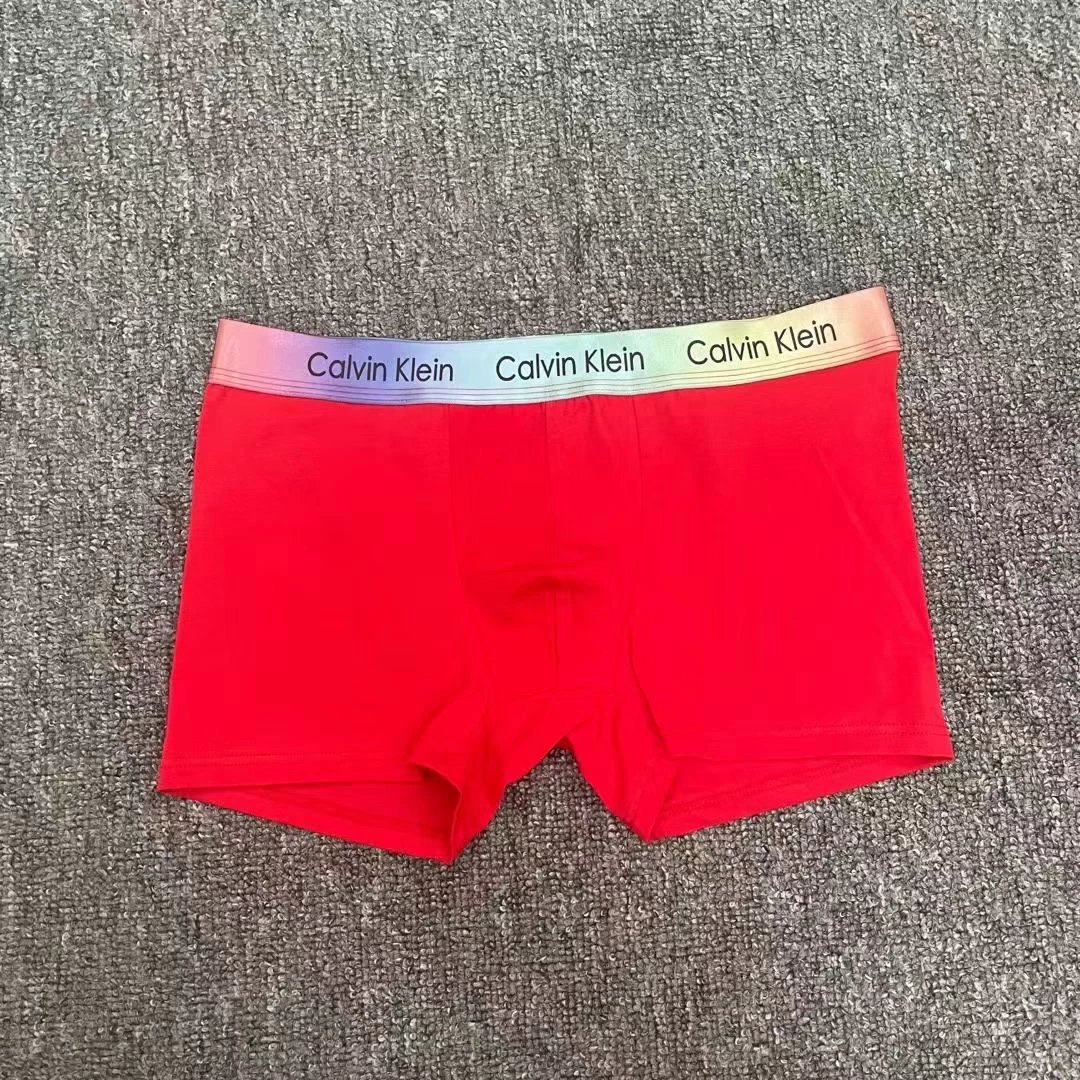 Calvin Klein Underwear Men's boxer briefs with rainbow logo waistband image 4