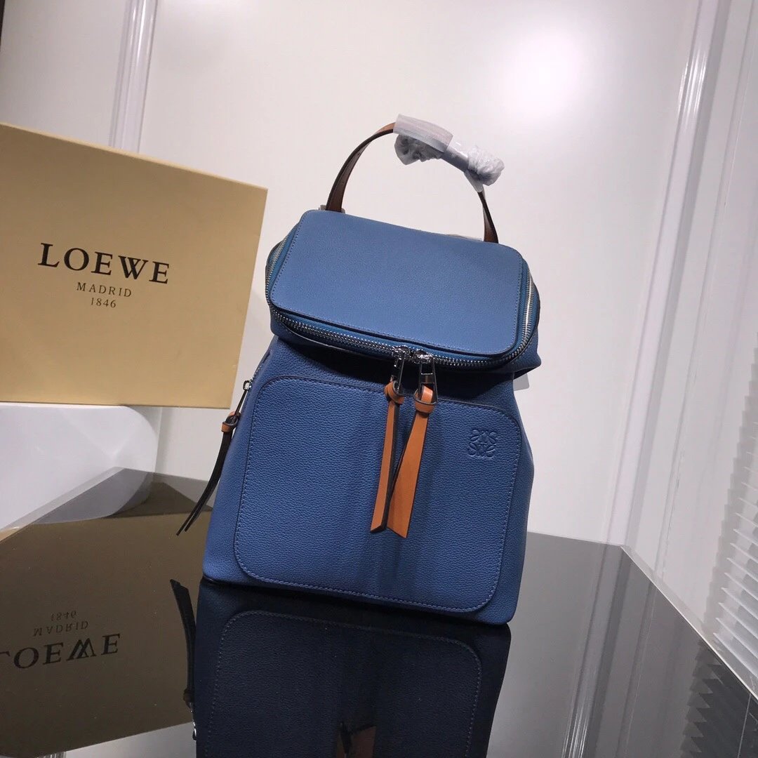 2021罗家女士背包Goya small backpack 新款双肩包女休闲旅行背包拼色小牛皮女包 1