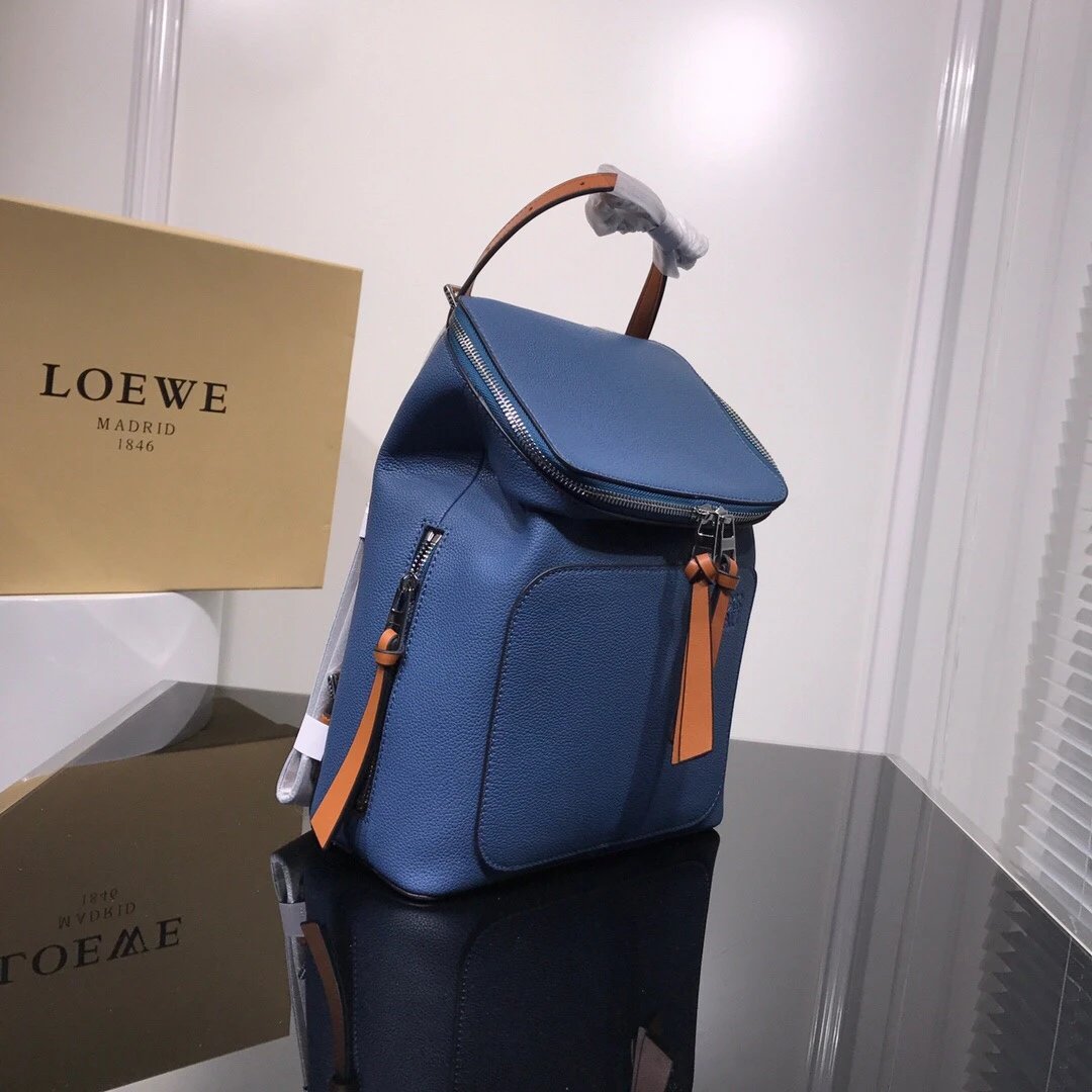 2021罗家女士背包Goya small backpack 新款双肩包女休闲旅行背包拼色小牛皮女包 3