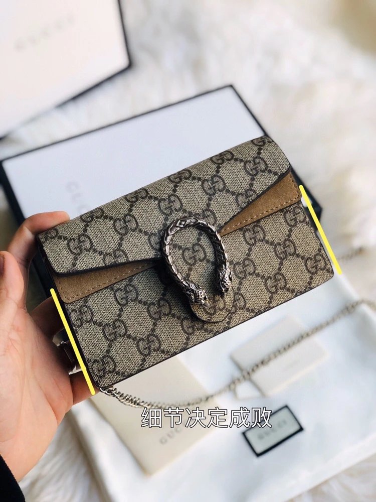 G迷你酒神包复古链条Mini小号手机包Woc虎头单肩斜挎女包天鹅绒小方包 3